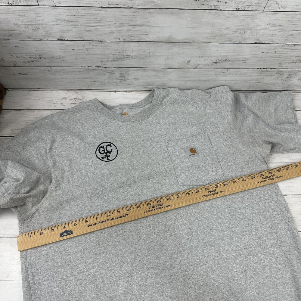 Carhartt Men's XL‎ Tall original Fit Short Sleeve T Shirt K87 HGY pocket T XLT - Picture 7 of 11